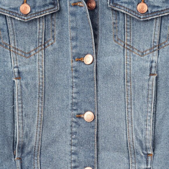 Matilda Jane Good Hart Lone Star Denim blue jean Jacket western festival fray S - Picture 3 of 9